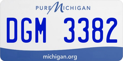 MI license plate DGM3382