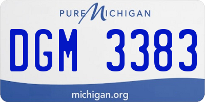 MI license plate DGM3383