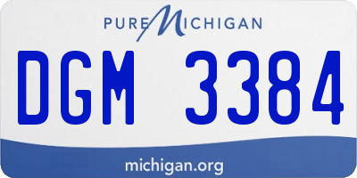 MI license plate DGM3384
