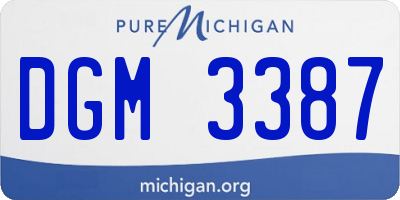 MI license plate DGM3387