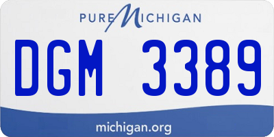 MI license plate DGM3389