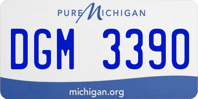 MI license plate DGM3390