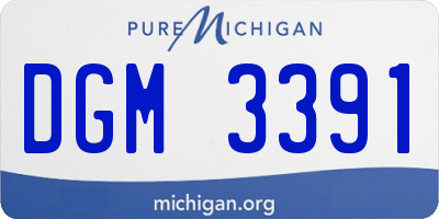 MI license plate DGM3391