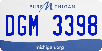 MI license plate DGM3398