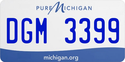 MI license plate DGM3399