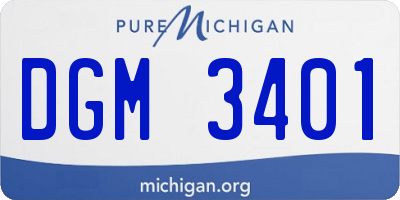 MI license plate DGM3401