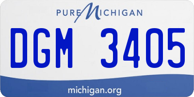 MI license plate DGM3405
