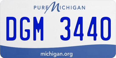 MI license plate DGM3440
