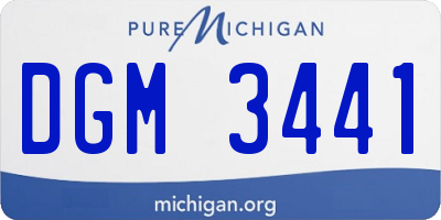 MI license plate DGM3441