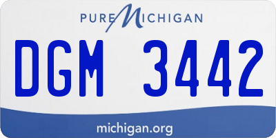 MI license plate DGM3442