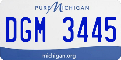 MI license plate DGM3445
