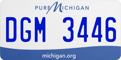 MI license plate DGM3446