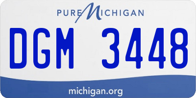 MI license plate DGM3448
