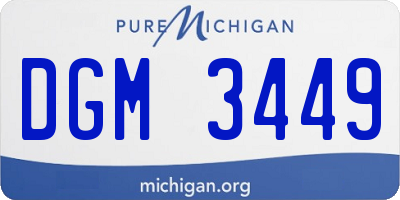 MI license plate DGM3449