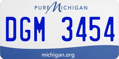 MI license plate DGM3454