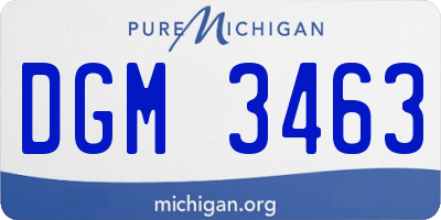 MI license plate DGM3463