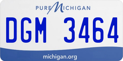 MI license plate DGM3464