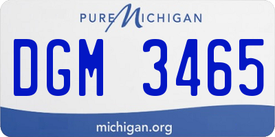 MI license plate DGM3465