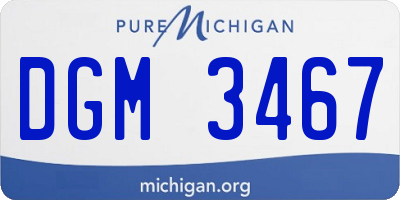 MI license plate DGM3467