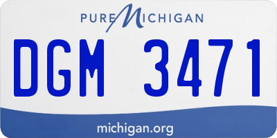 MI license plate DGM3471