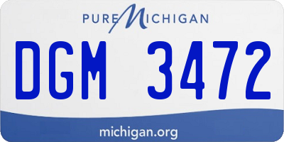 MI license plate DGM3472