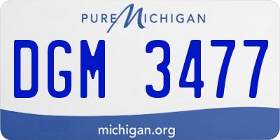 MI license plate DGM3477