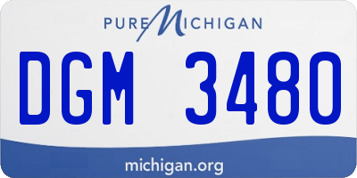 MI license plate DGM3480