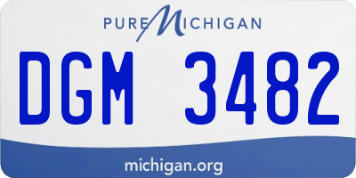 MI license plate DGM3482