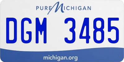 MI license plate DGM3485