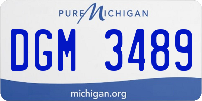 MI license plate DGM3489
