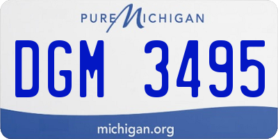 MI license plate DGM3495
