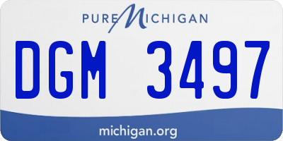 MI license plate DGM3497