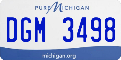MI license plate DGM3498