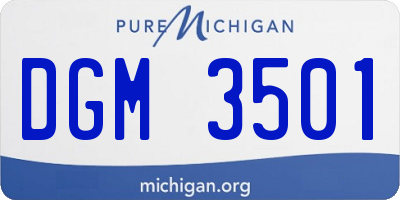 MI license plate DGM3501