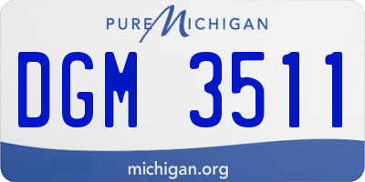 MI license plate DGM3511