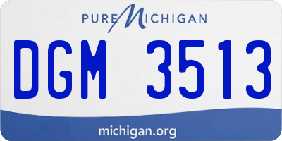 MI license plate DGM3513