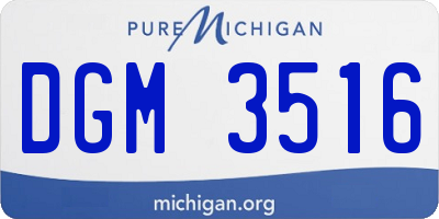 MI license plate DGM3516