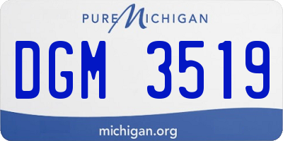 MI license plate DGM3519