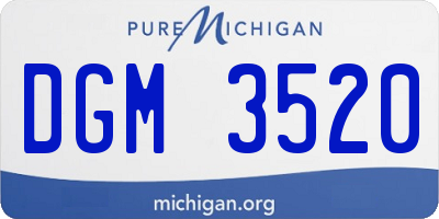 MI license plate DGM3520