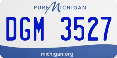 MI license plate DGM3527