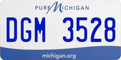 MI license plate DGM3528