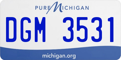 MI license plate DGM3531