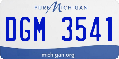 MI license plate DGM3541