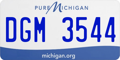 MI license plate DGM3544