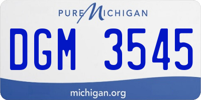 MI license plate DGM3545