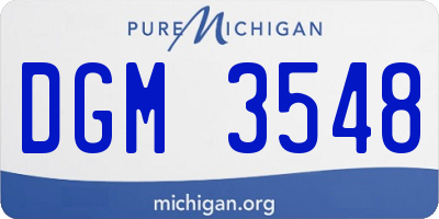 MI license plate DGM3548