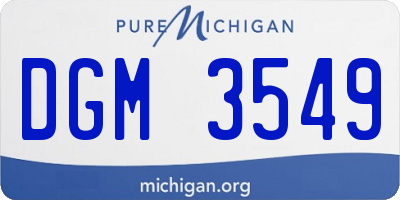 MI license plate DGM3549