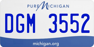MI license plate DGM3552