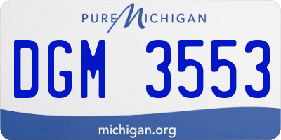 MI license plate DGM3553