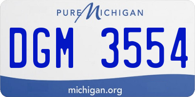MI license plate DGM3554